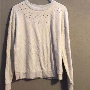 White long sleeve with diamonds